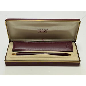 Cross Century Matte Burgundy & Gold Pen 2202 With Pouch NOS